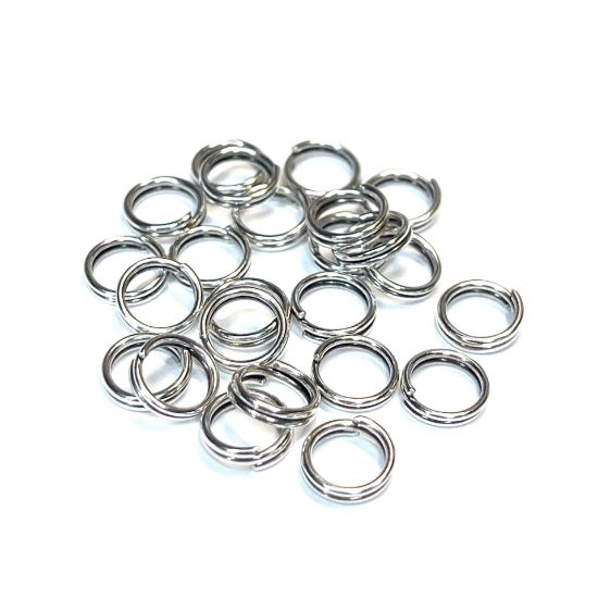 Picture of Premium Split Ring 7mm 999° Silver Plated x20