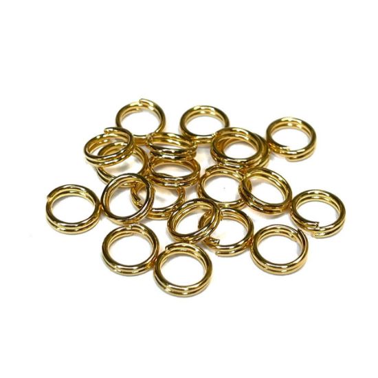 Picture of Premium Split Ring 7mm 24kt Gold Plated x20