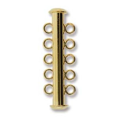 Image de Magnetic Clasp 26mm 5-strand Gold Plate x1