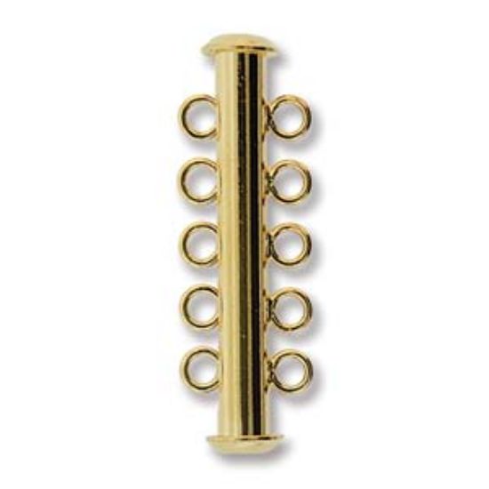 Picture of Magnetic Clasp 26mm 5-strand Gold Plate x1