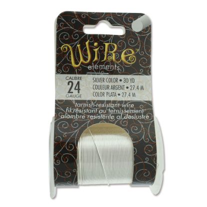Image de Wire Lacquered Tarnish Resistant 24 Gauge (.51mm) Silver x27.4m