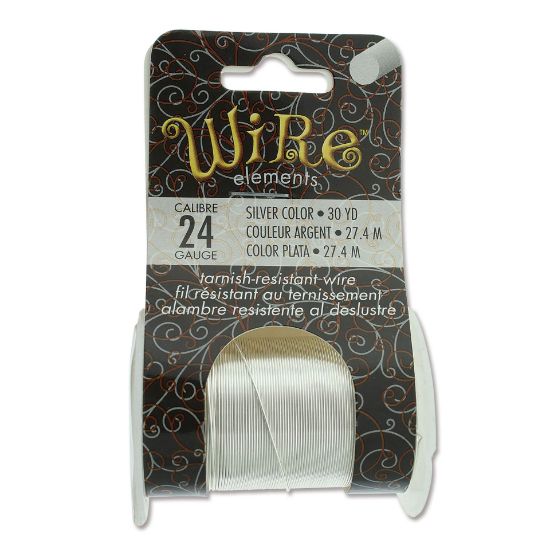 Picture of Wire Lacquered Tarnish Resistant 24 Gauge (.51mm) Silver x27.4m