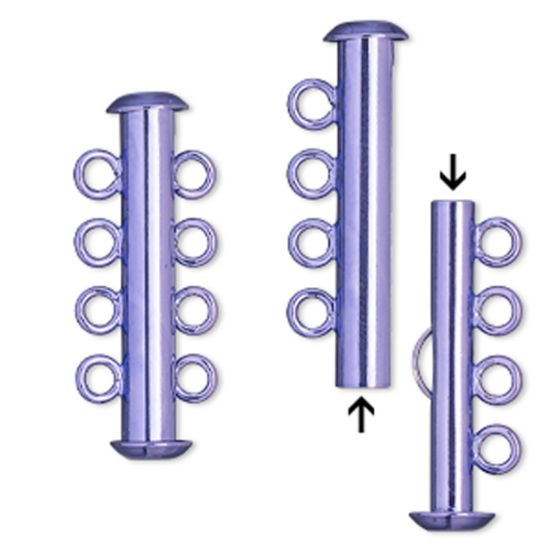 Picture of Clasp Slide Lock 26mm 4-strand Electro-coated Purple x1