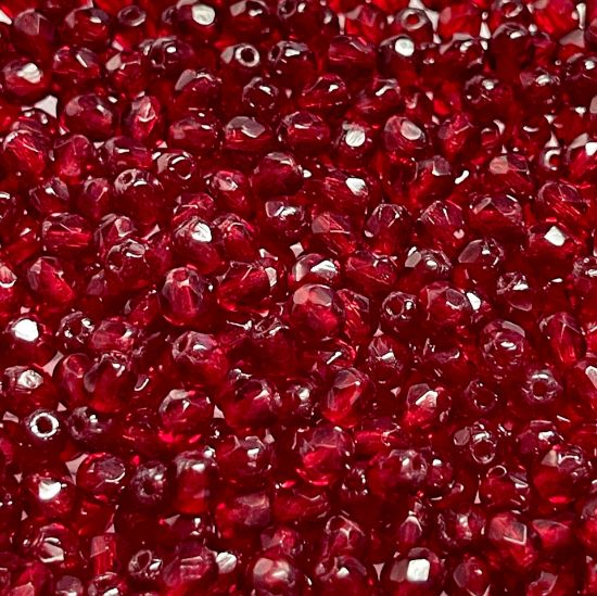 Picture of Fire-Polished 4mm Ruby x50