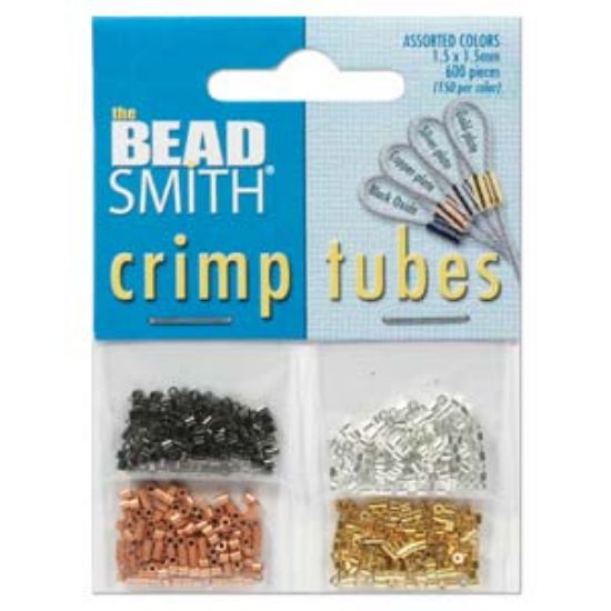 Picture of BeadSmith Tube Crimp 1.5mm 4 colors x500
