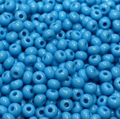 Bild von Czech Seed Beads 6/0 Blue Turquoise x10g