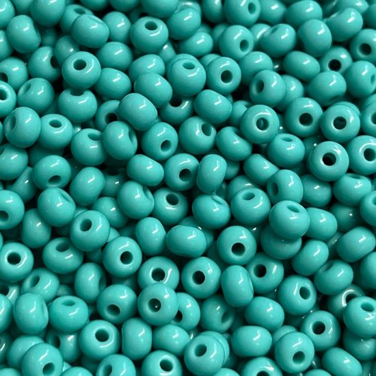 Picture of Czech Seed Beads 6/0 Green Turquoise x10g