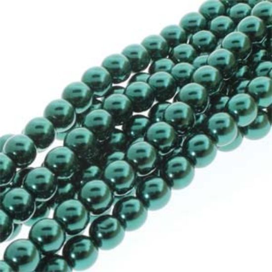 Picture of Czech Glass Pearls 4mm Deep Emerald x120