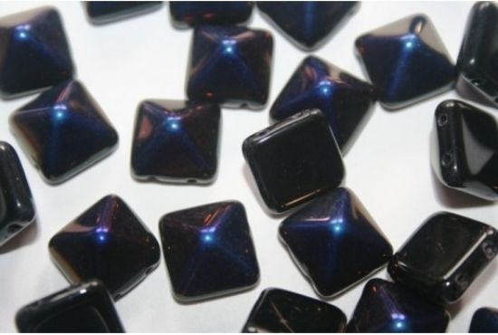 Picture of Pyramid Bead 12mm Jet Azuro x10