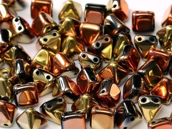 Picture of Pyramid Bead 6mm Jet California Gold Rush x25