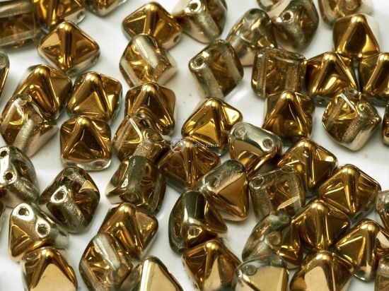 Picture of Pyramid Bead 6mm Crystal Amber x25