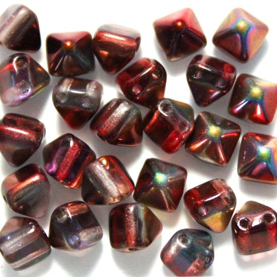 Picture of Pyramid Bead 6mm Crystal Magic Wine x25