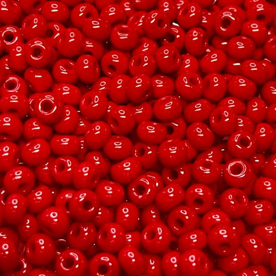 Picture of Preciosa Seed Beads 6/0 Opaque Red x10g
