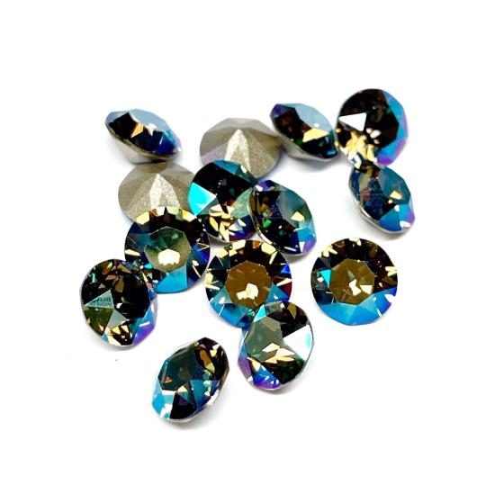 Picture of Swarovski 1088 Xirius Chaton SS39 Black Diamond Shimmer x6