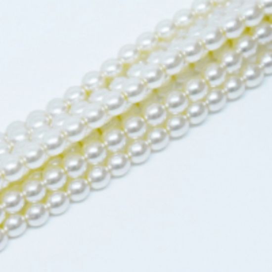 Picture of Czech Glass Pearls 6mm Pearl Cream x75