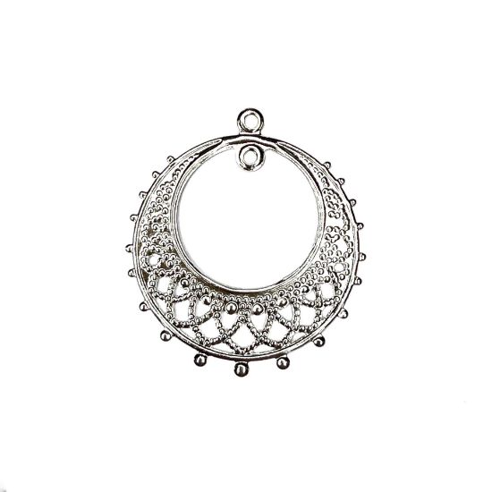 Picture of Filigree Round 23mm Silver Plate x1 