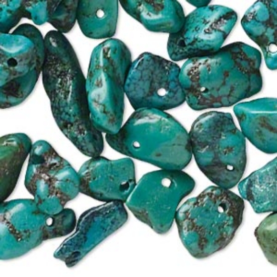 Picture of Turquoise (dyed / stabilized) top-drilled Chip x30
