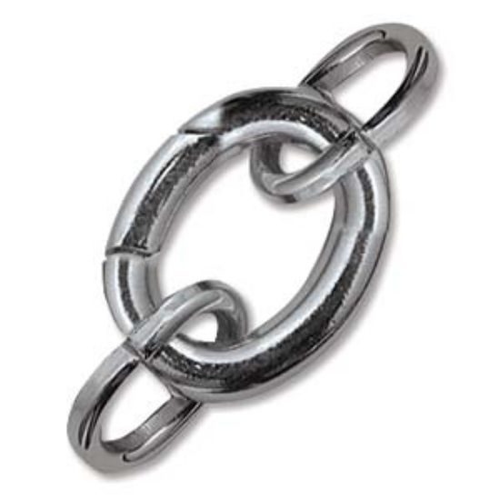 Picture of Clic Clasp 15x20mm w/ 2 rings Black Oxide x1