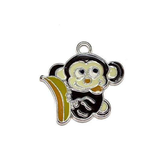 Picture of Charm Enamel Monkey with Banana 25mm x1