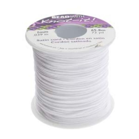 Picture of Satin Cord 1mm White x65m