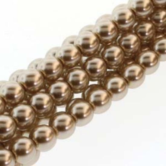 Picture of Czech Glass Pearls 8mm Cocoa x75