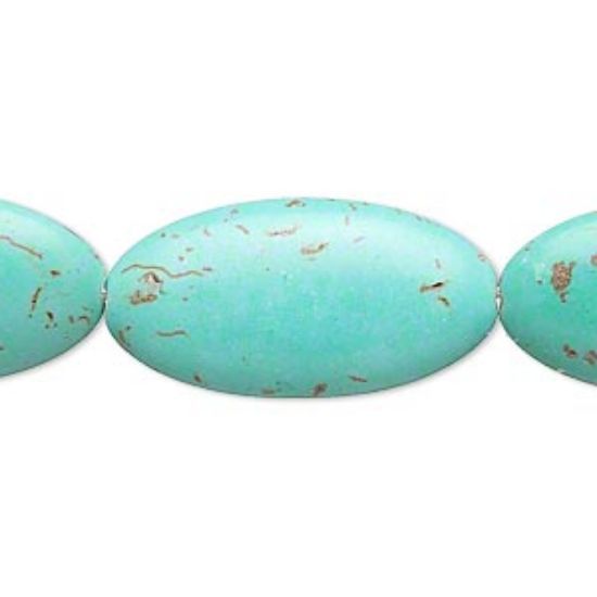 Picture of Magnesite (D/S) 30x15mm puffed oval Blue/Green x38cm