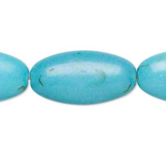 Picture of Magnesite (D/S) 28x15mm puffed oval Blue x38cm