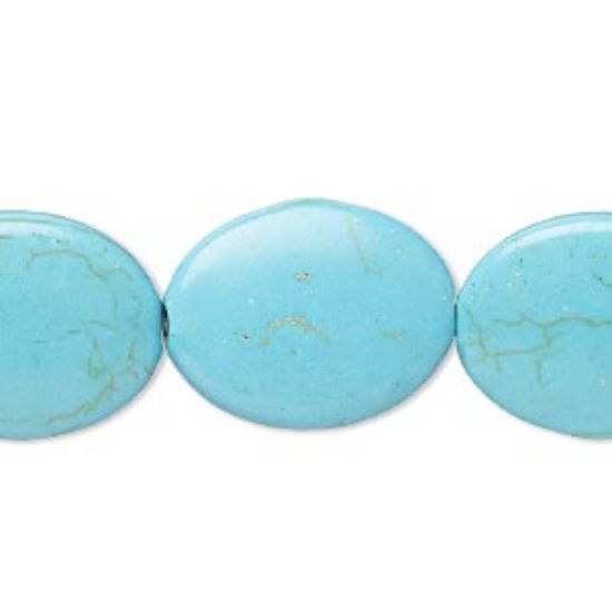 Picture of Magnesite (D/S) 38x30mm puffed oval Blue x5
