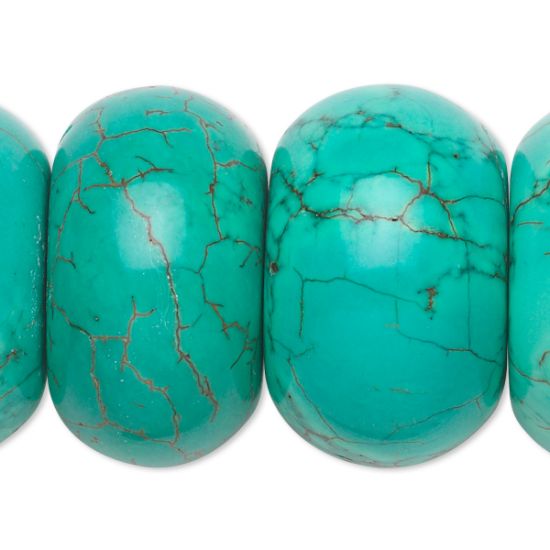 Picture of Magnesite Rondelle 30x20mm Blue/Green x1