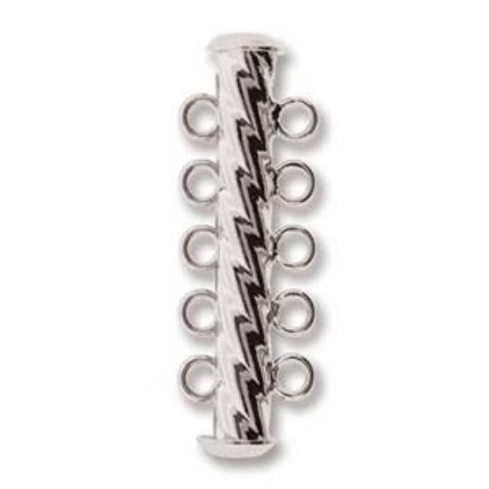 Picture of Fluted Clasp 32mm 5-strand Silver Plated x1