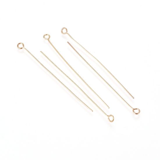 Picture of Stainless Steel Eye Pin 50mm Gold Plated x50