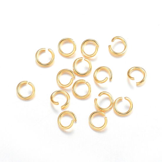 Picture of Stainless Steel Jump Ring 5x0,8mm 18kt Gold Plated x100