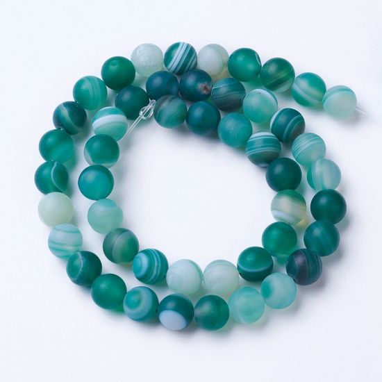 Picture of Agate (Dyed) 8mm round Teal x38cm
