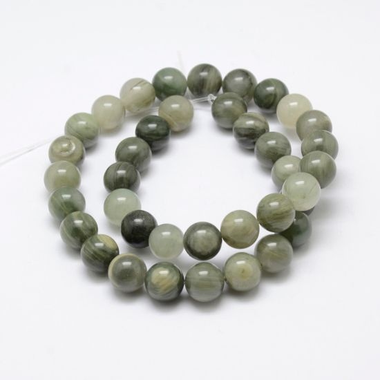 Picture of Green Jasper bead 8mm round x38cm