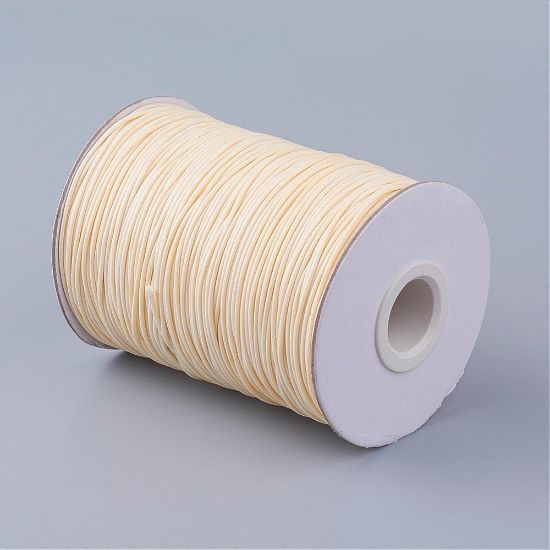 Picture of Waxed Polyester Cord  1mm Eggshell x77m