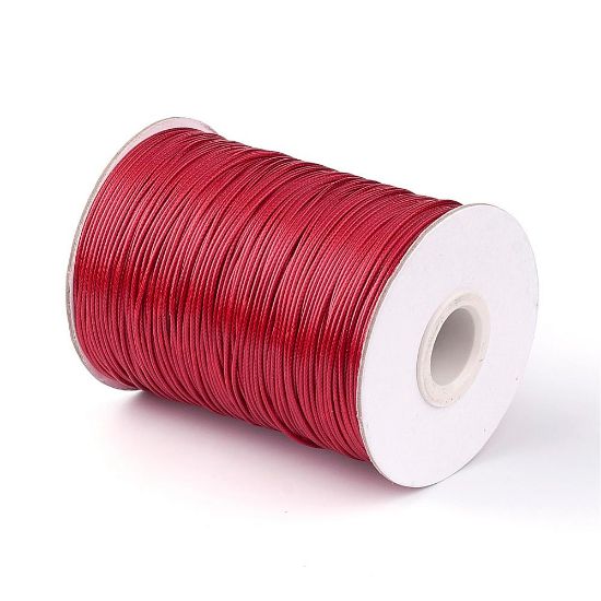 Picture of Waxed Polyester Cord 1mm Red x77m