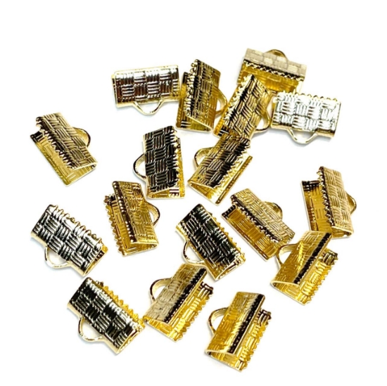 Picture of Stainless Steel Flat End Crimp 10mm Gold x8