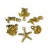 Picture of Charm "Sea" Mix Gold x6