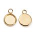 Picture of Stainless Steel Drop Setting 6mm round Gold Plated x10