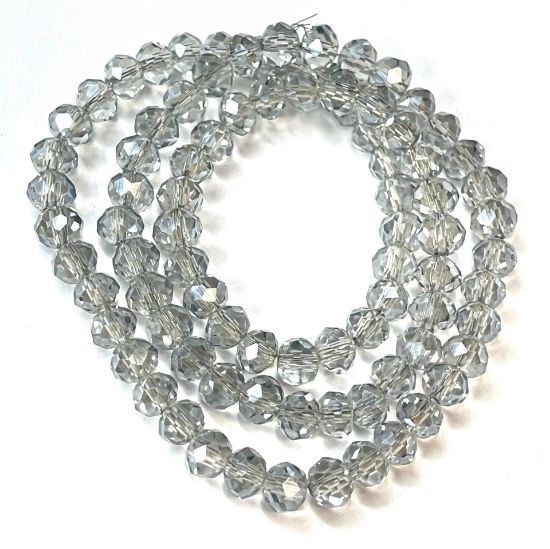Picture of Faceted Rondelle 5x6mm Grey Luster x40cm 