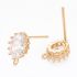 Picture of Ear stud 10x6mm Oval w/Cubic Zirconia 18kt Gold Plated x2