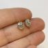 Picture of Ear stud 10x6mm Oval w/Cubic Zirconia 18kt Gold Plated x2