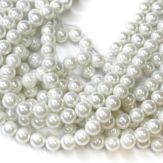 Picture of Shell Pearl Bead 6mm round x38cm