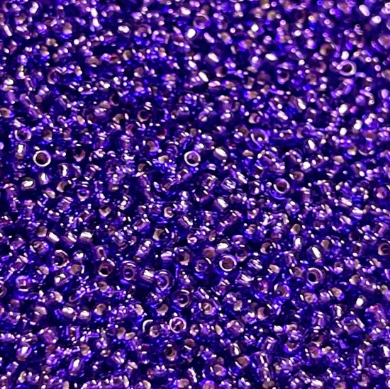 Picture of Miyuki Seed Beads 15/0 1446 Dyed Silver Lined Red Violet x10g