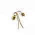 Picture of Ear wire Fishhook 6mm Heart and loop Gold Plate x10
