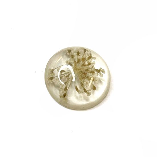 Picture of Resin Cabochon 16mm Dried Flowers Crystal x1