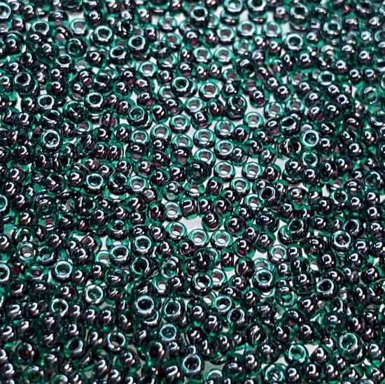 Picture of Miyuki Rocaille 11/0 362 Fuchsia Lined Emerald x10g