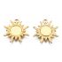 Picture of Stainless Steel Charm Sun w/setting 8mm 18kt Gold Plated x1