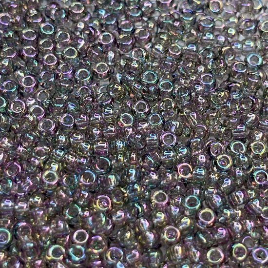 Picture of Miyuki Rocaille 8/0 2440 Transparent Gray Rainbow Luster x10g