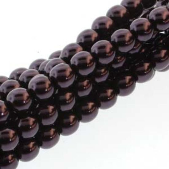 Picture of Czech Glass Pearls 6mm Eggplant x75